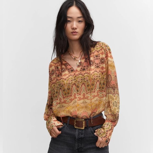 MANGO Flowy blouse - Picture 4 of 5